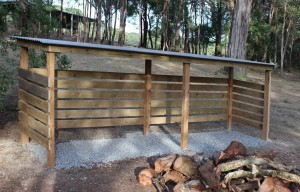 Firewood shed.